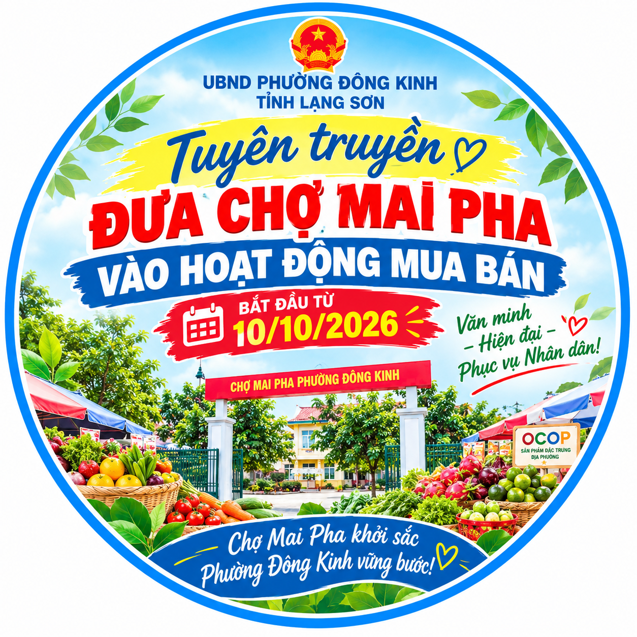 Đưa chợ Mai Pha đi vào hoạt động