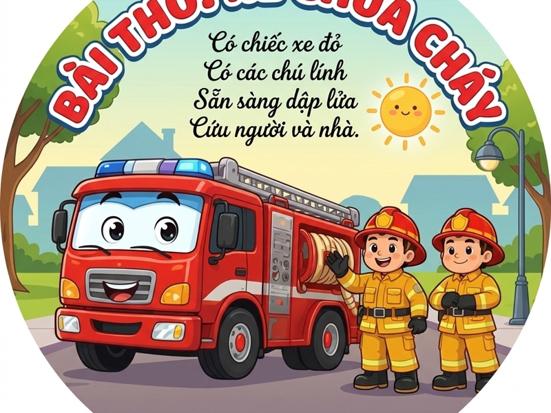 Bài thơ: Xe chữa cháy
